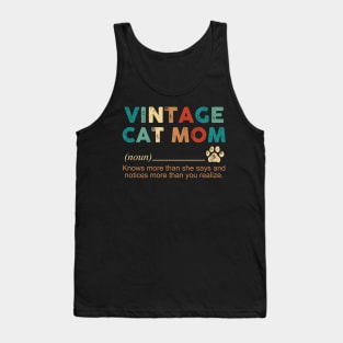 Vintage Cat Mom Definition Tank Top